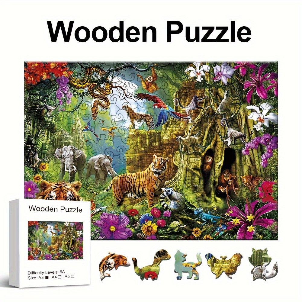 Puzzles en Bois pour Enfant, Bébé Animaux Jigsaw Puzzles Jouet