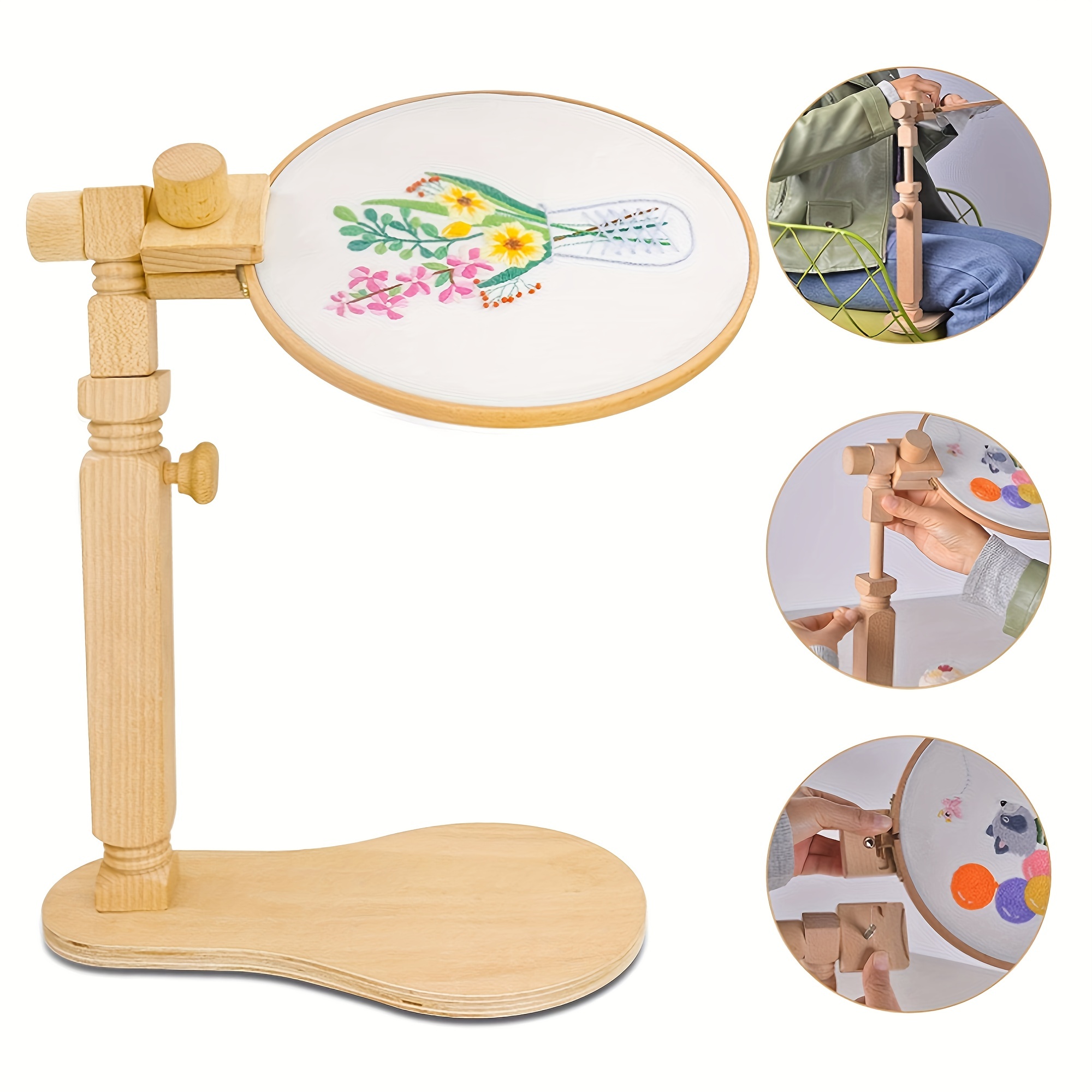 Cross Stitch Stand Embroidery Lap Stand Adjustable Needlework 360 Rotated