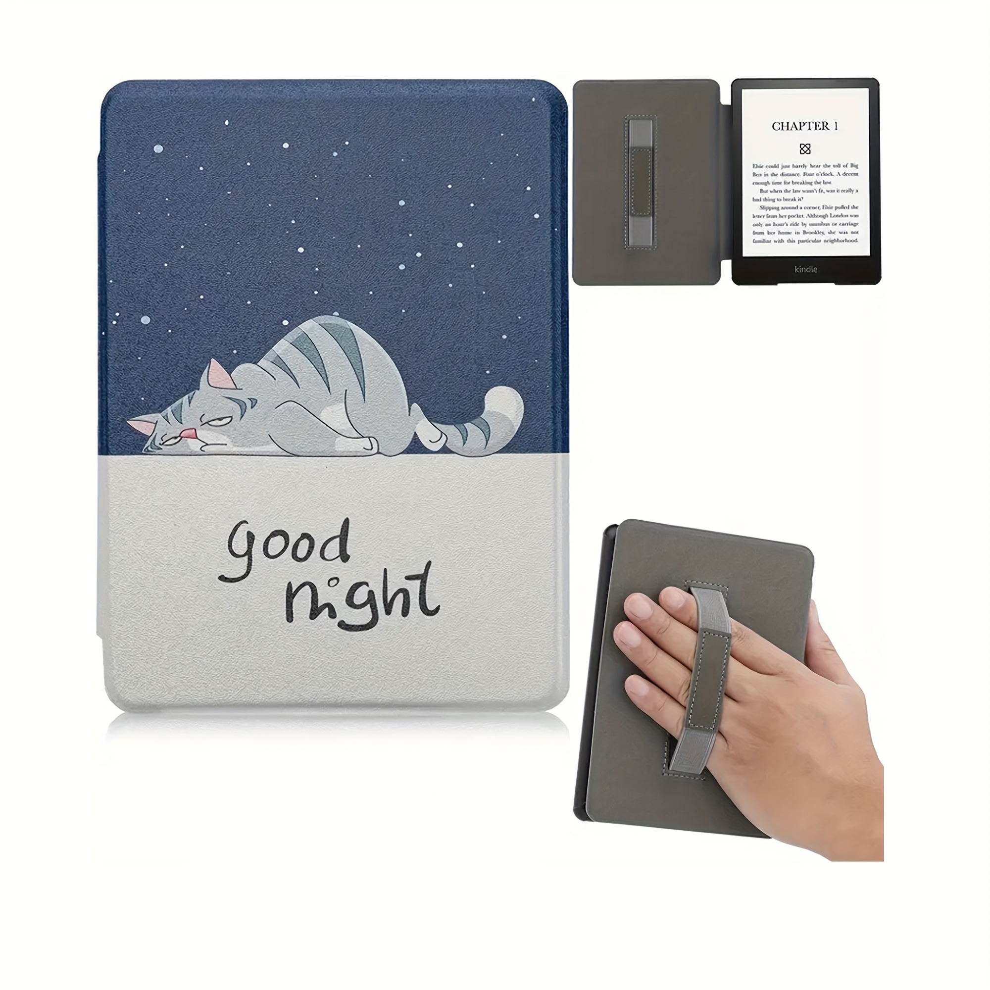 For  Kindle Paperwhite 11th 2021 6.8'' Thin Case Cover With Hand Strap