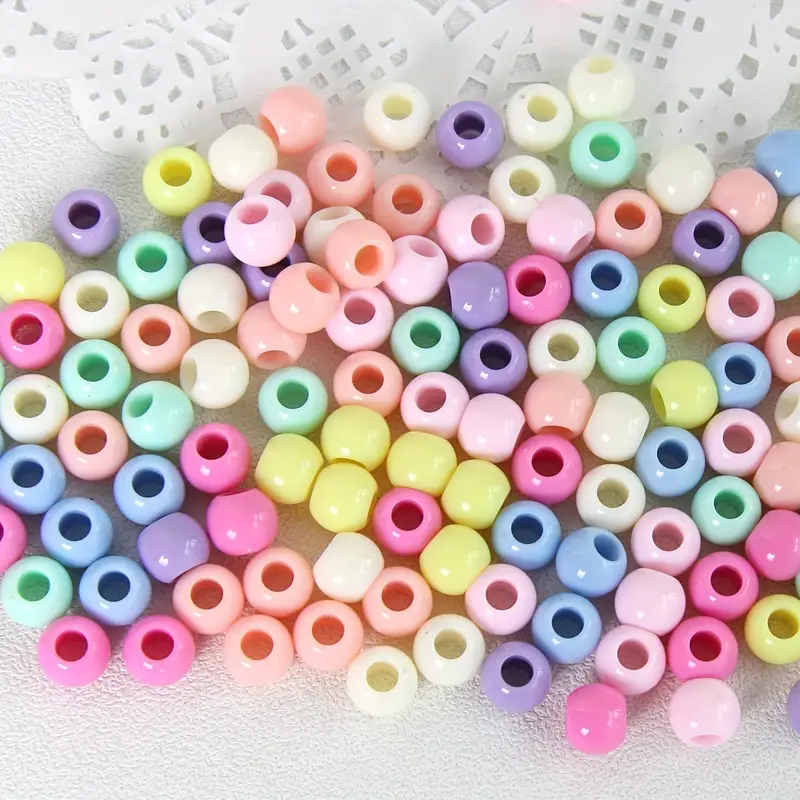 100pcs Halloween Pony Beads Set Including 2 Pieces Quick Bead for Hair  Braids, Plastic Pony Beads and 500 Pieces Mini Rubber Bands Soft Elastic  Bands,Multi-Colored Bracelet Cool Beads