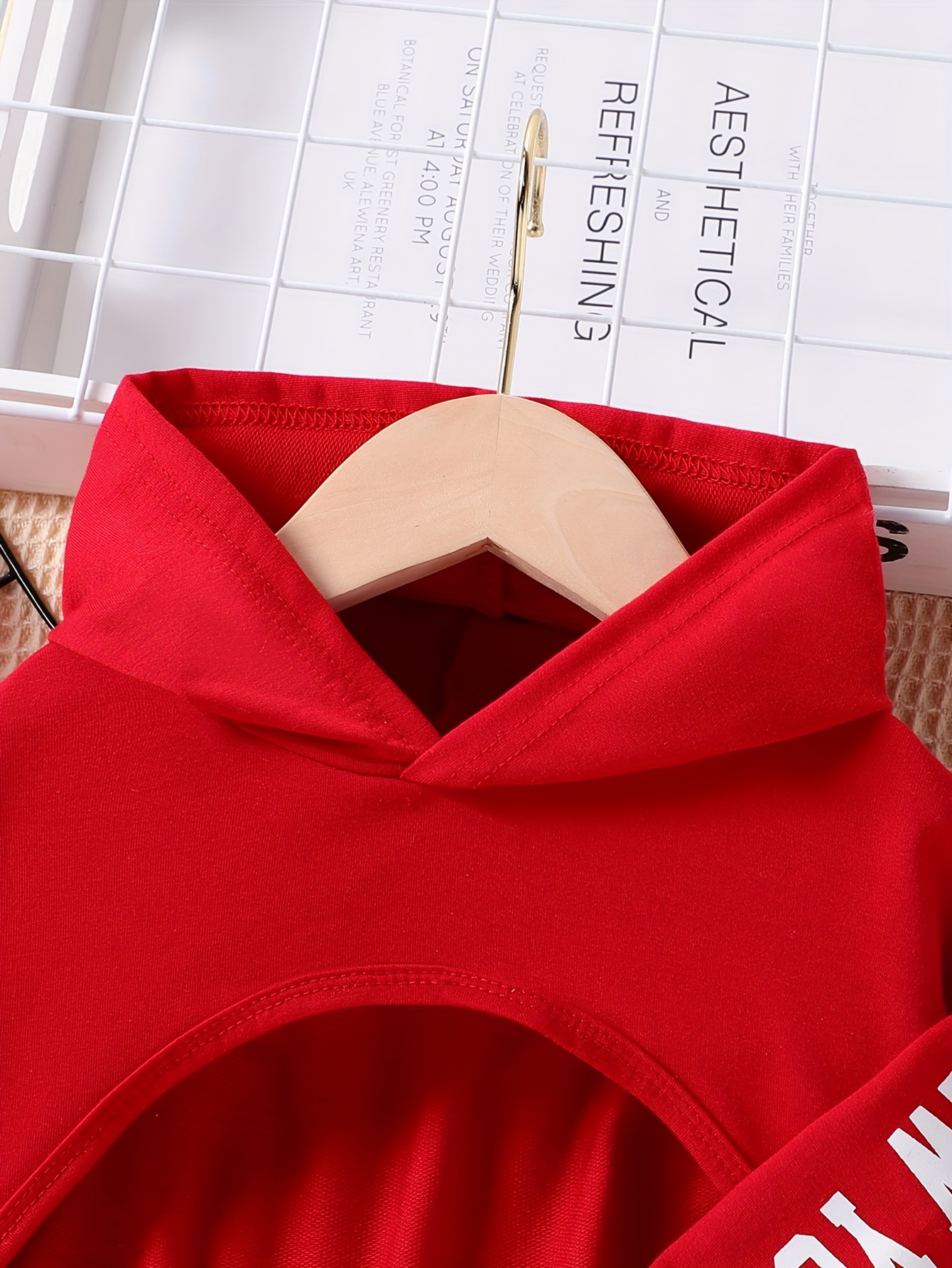Fashion British Style Print Hooded Collar Two Pieces(4 Colors)