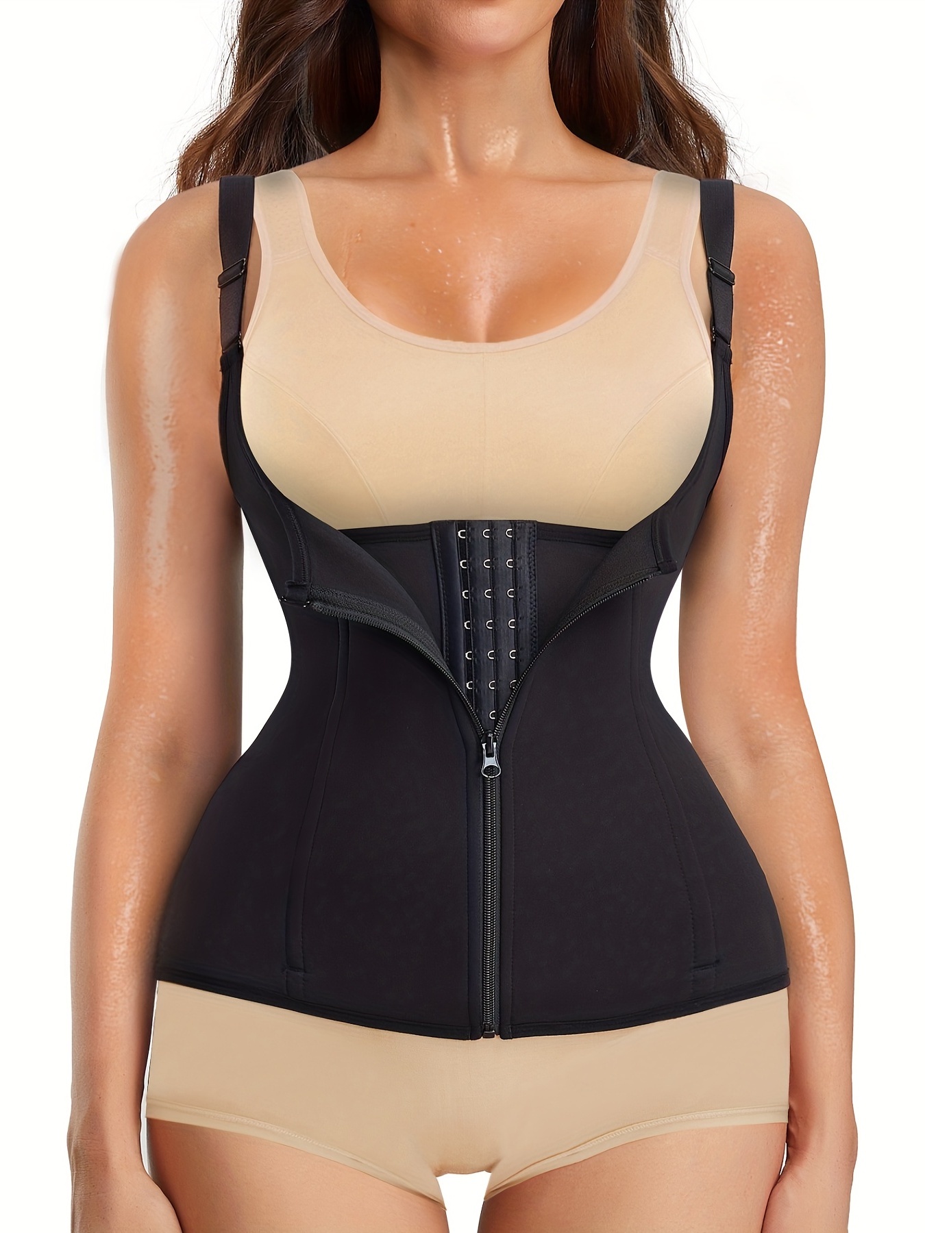 Zipper Shaping Tank Tops Waist Trainer Tummy Control Slimmer