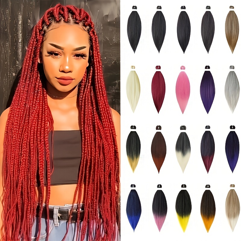 Synthetic Pre Stretched Braiding Hair Extensions Crochet - Temu Canada