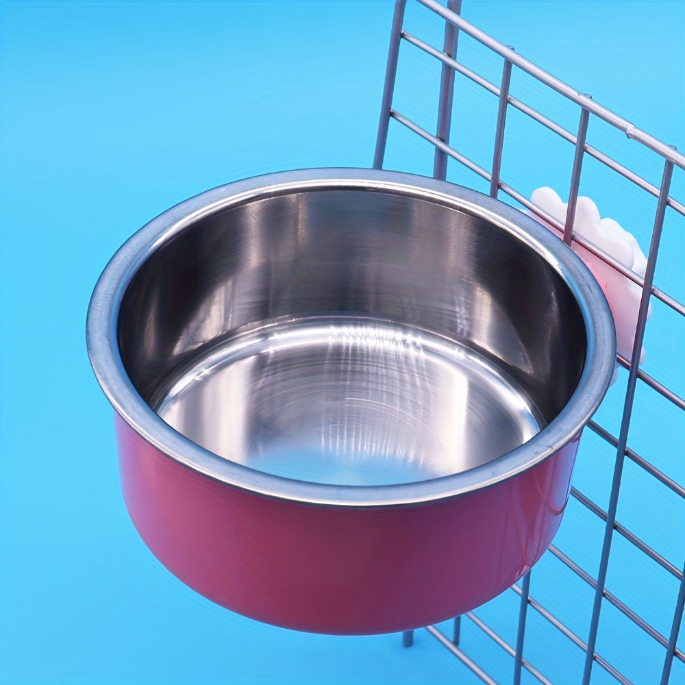 Crate Dog Bowl, Removable Stainless Steel Pet Food & Water Feeder Bowls,  Cage Hanging Food Bowls And Water Feeder - Temu