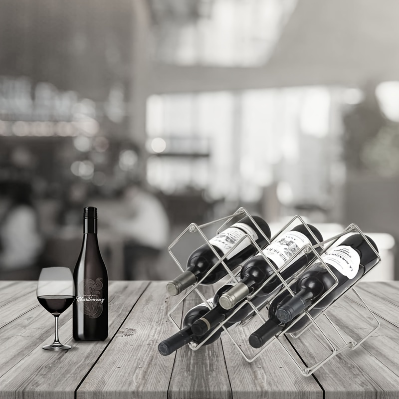 10 Bottle Metal Countertop Wine Rack Holder