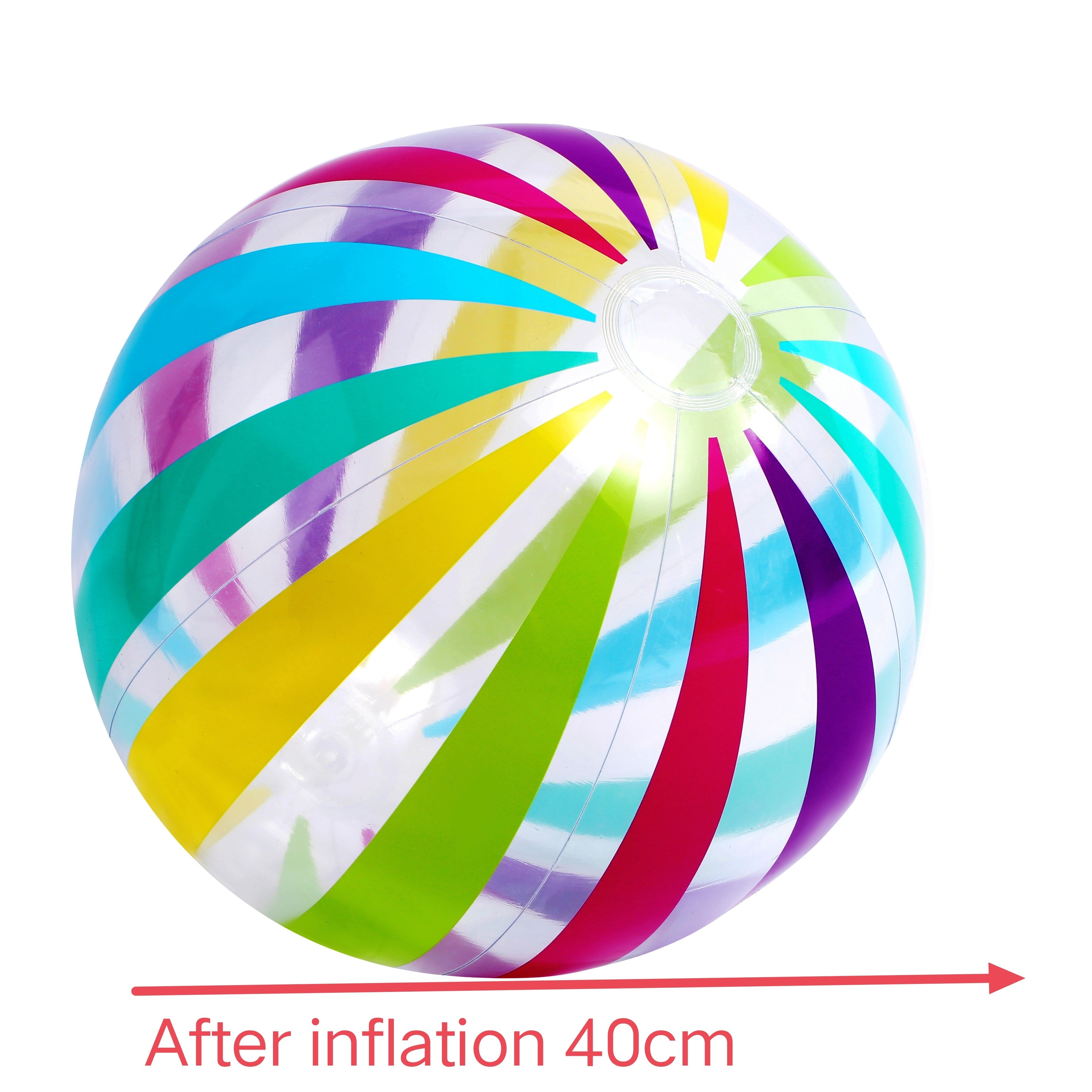 Ballon de plage gonflable en PVC 30,5/35,6/40,6/45,7/50,8/63,5 cm - Ballons  à eau en PVC - Couleur arc-en-ciel - A5K2
