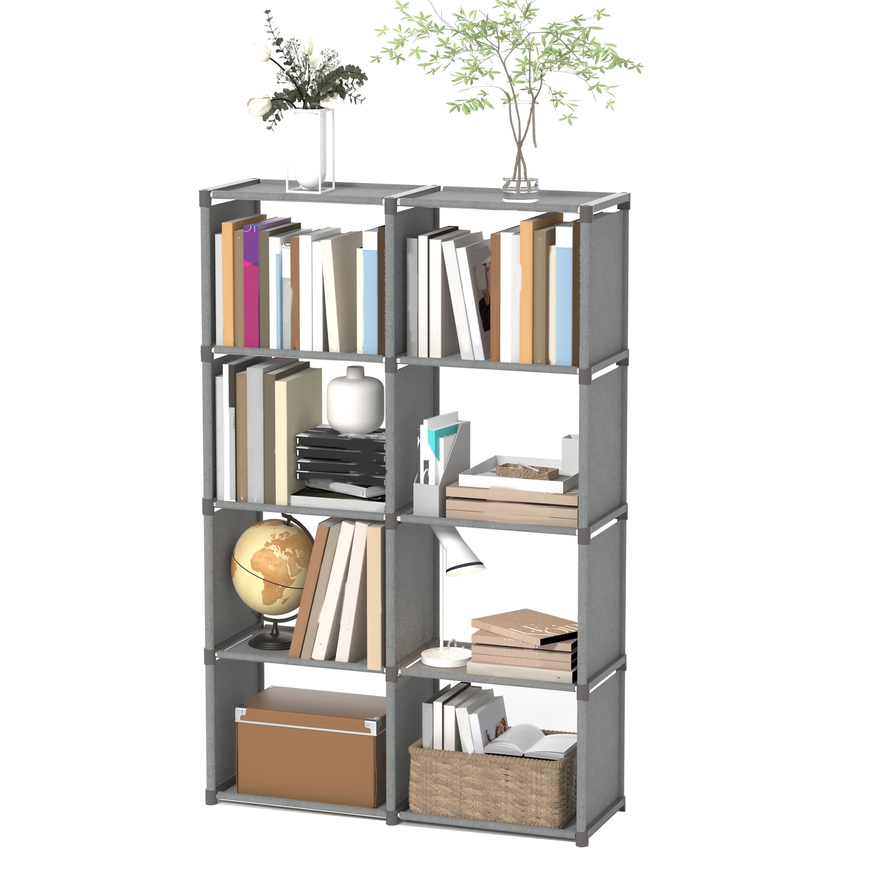 Bookshelf Tower Freestanding Shelf Storage Organization Unit - Temu