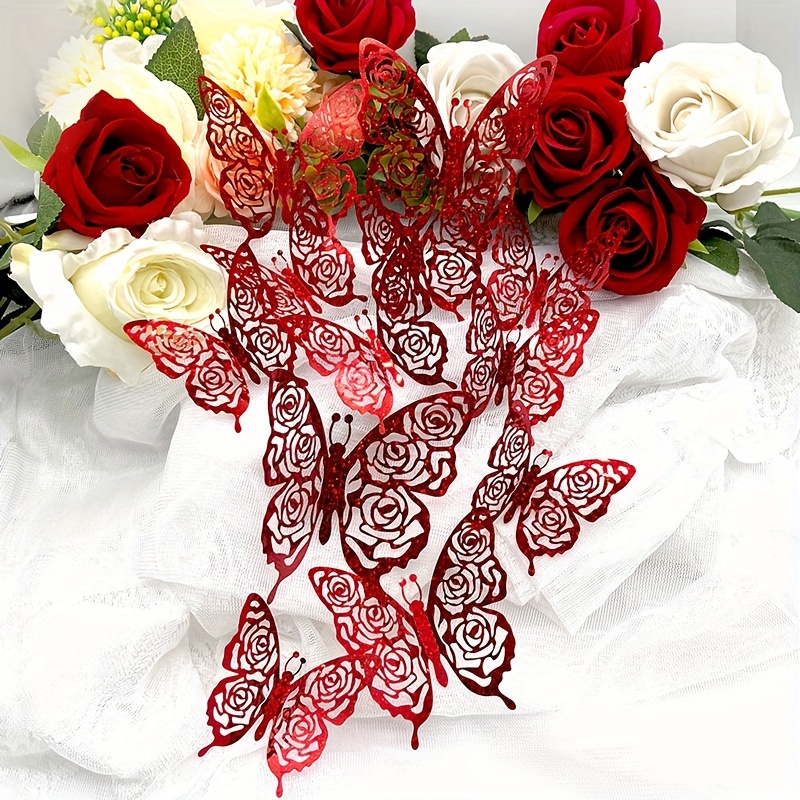 1 Branch Laser Gradient Colored Flowers Creative Valentine's - Temu