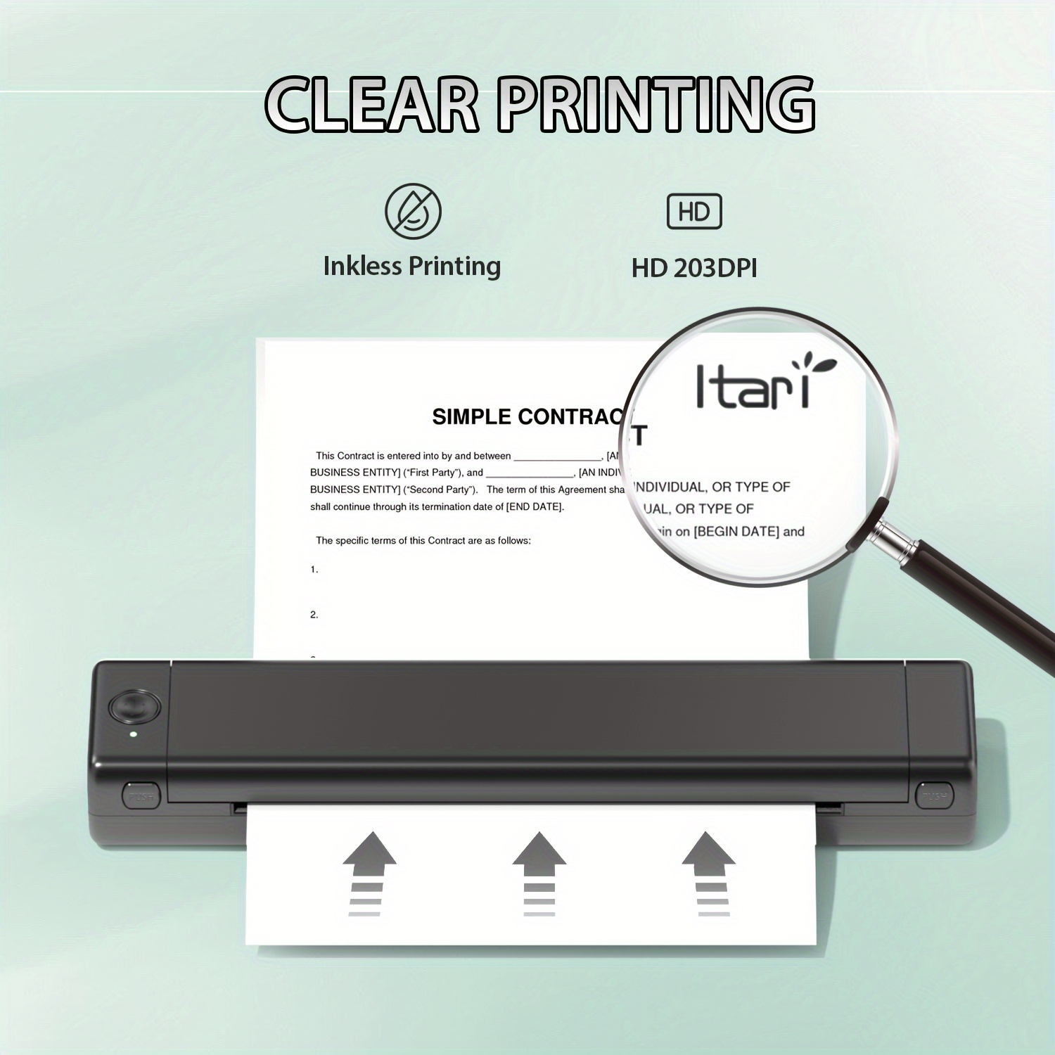 Itari M08F Portable Tattoo Stencil-Printer - Bluetooth Wireless Thermal  Printer for Travel, Compact Inkless Printer Support Phone & Laptop, Small