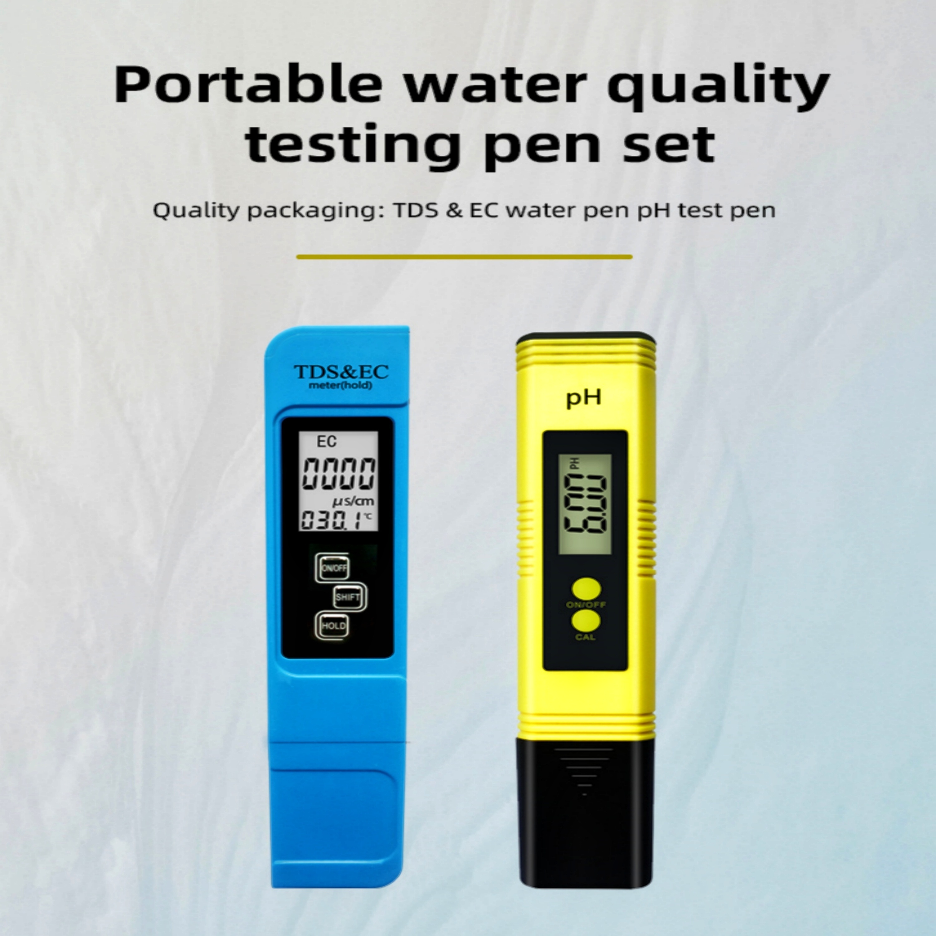 Ph / ec / temp Meter, haute précision portable 3 en 1 type stylo
