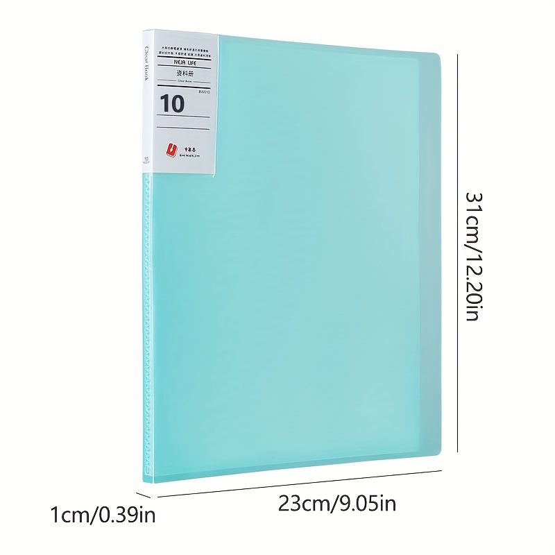 green 10/20/30 Pages) A4 Size Plastic Presentation Book - Temu