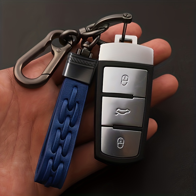 Pu Leather Car Keychain, Car Automotive Key Chain With Anti-lost D-ring,  Simple Keychain Key Key Ring Lanyard Pendant For Men Women - Temu United  Arab Emirates