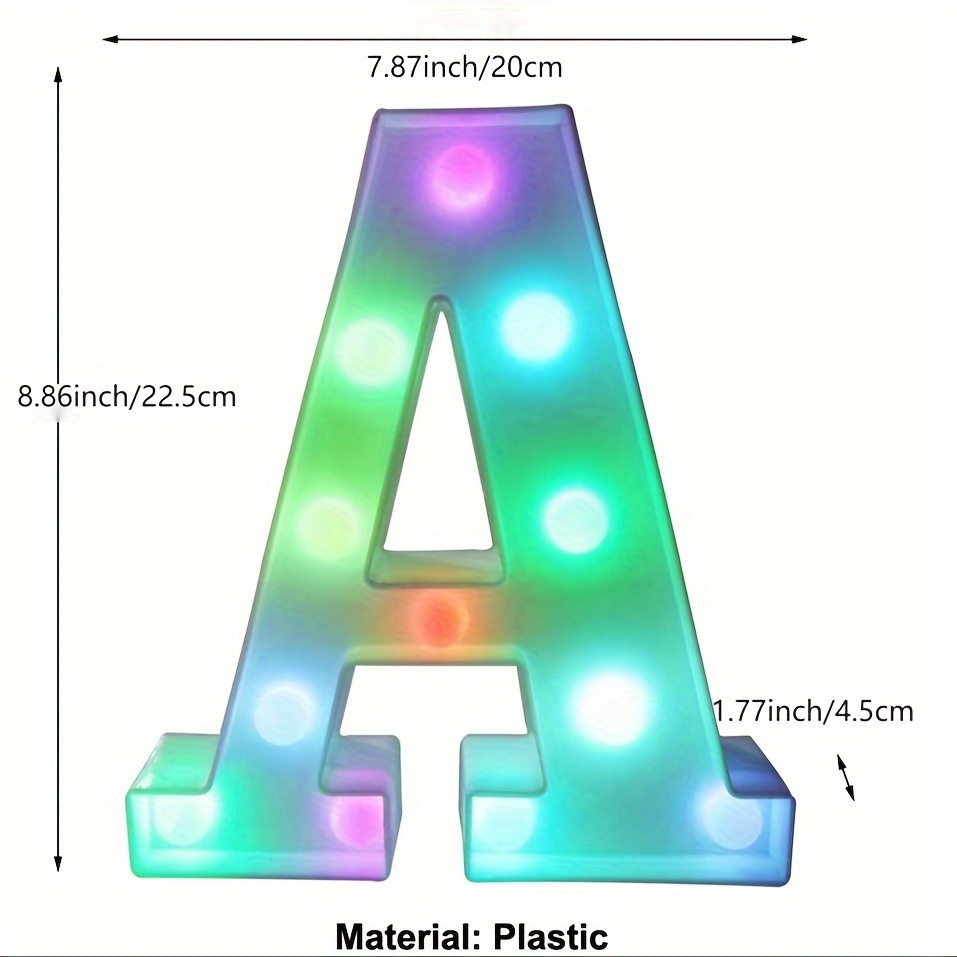 1pc Luces Letras Marquesina Led Coloridas Control Remoto - Temu Mexico