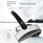 Practical Car Windshield Deicing And Snow Removal Shovel Winter Snow Removal Tool Stainless Steel Snow Removal Shovel Car Cleaning Tool