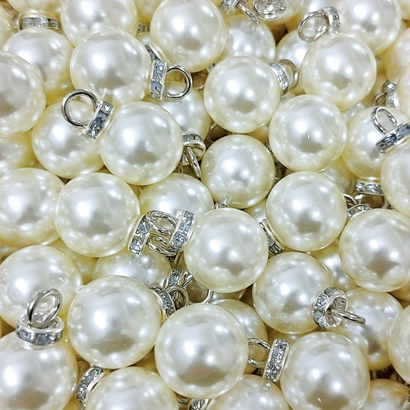150 Piece Pearl Pendant Charms - ABS Plastic Beads For DIY Jewelry Making