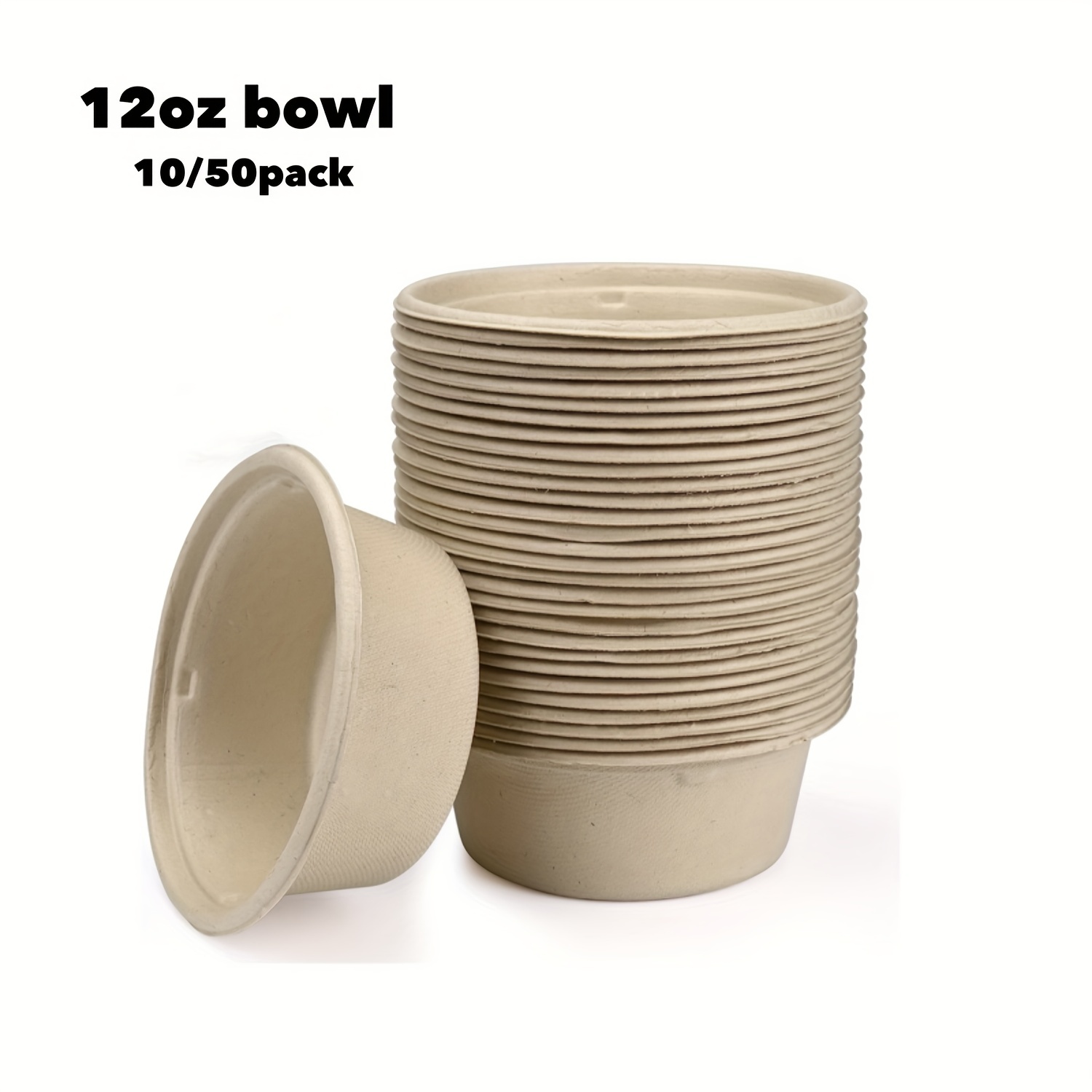 Microwavable And Freezer Safe Kraft Paper Bowls , Snack Disposable