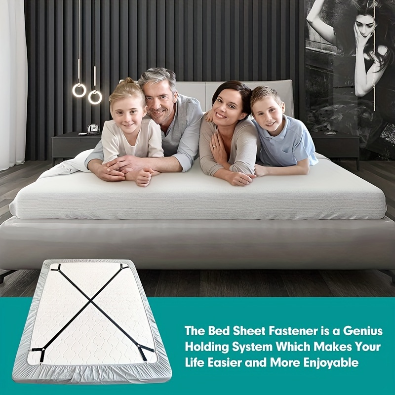 Bed Sheet Fasteners Adjustable Crisscross Elastic Sheet Suspenders