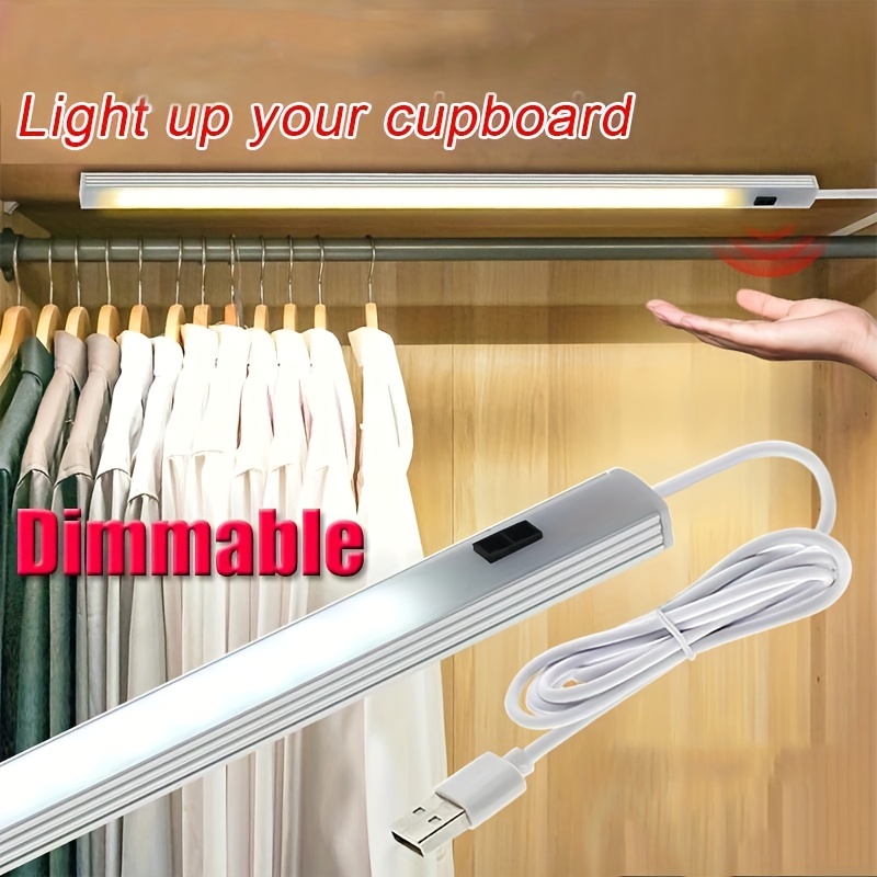 Comprar Luz LED para armario USB ultrafina, barrido manual/Sensor