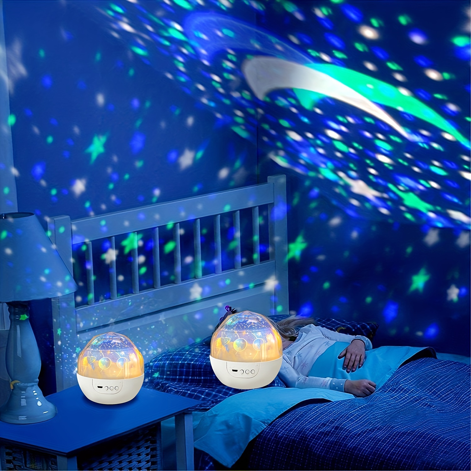 Konesky vaisseau spatial étoile veilleuse projecteur galaxie LED lampe de  Projection pour chambre à coucher décor de fête blanc Bluetooth  haut-parleur, ✓ Meilleur prix au Maroc