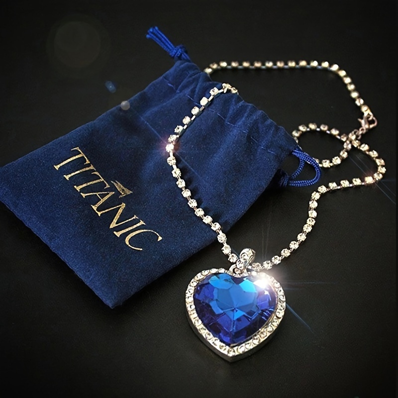 

Zirconia Heart Pendant Necklace - Vintage-inspired Alloy Fashion Jewelry For Women, Perfect Valentine's Day Gift