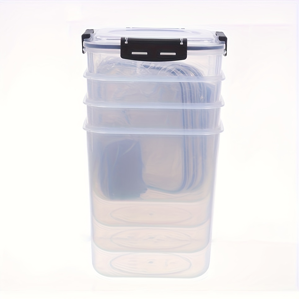 Square Large Capacity Storage Jars With Detachable Snap Button,  Moisture-proof Insect-proof Sealed Storage Containers For Rice, Cereals,  Grains, Flours, Pet Food, Household Airtight Rice Dispenser, Food Storage  Jar, Home Kitchen Supplies 