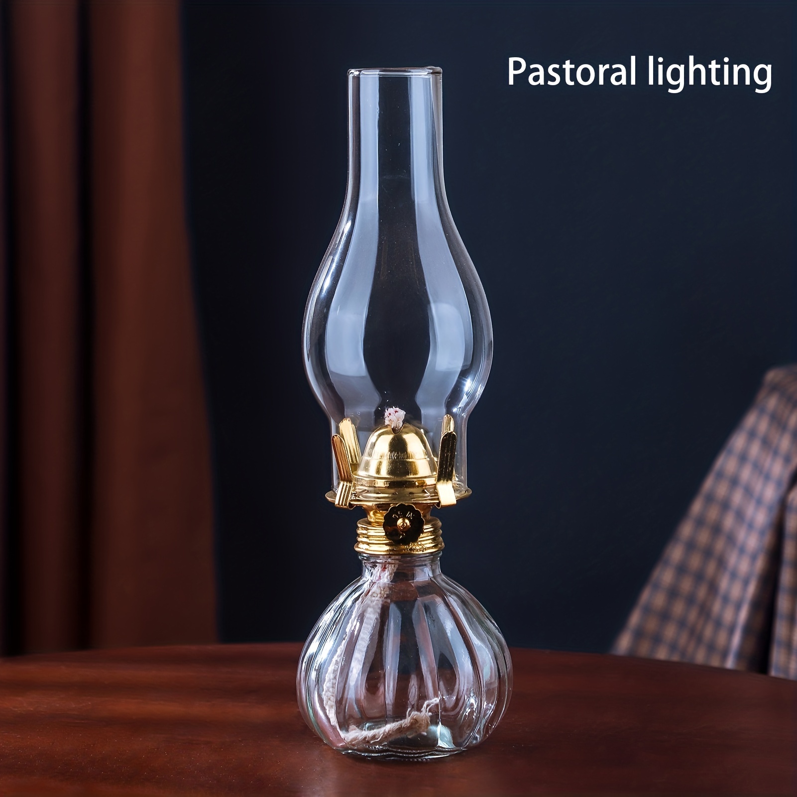 Oil Lamps for Indoor Use Emergency , Stone Oil Lamps for Indoor Use Desktop  Vintage , Vintage Hurricane Lamp for Emergency Lighting, Home Decor