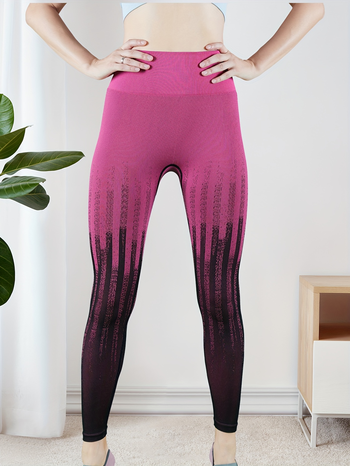 Is That The New Ombre Yoga Leggings Seamless Hip-hugging Training Tights  With Wide Waistband butt lift ??