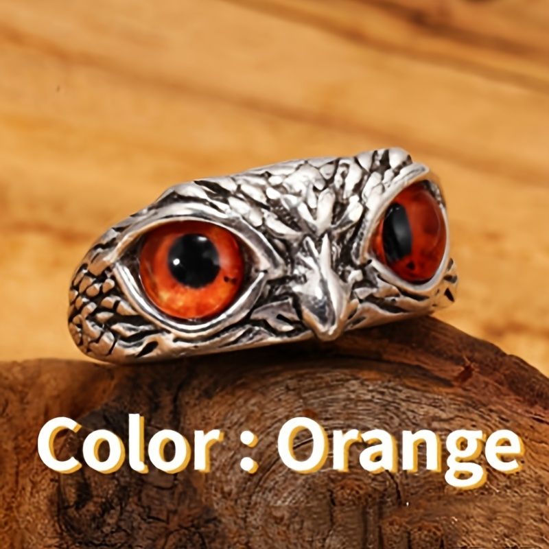 Emon Eye Owl Ring Vintage Animal Open Statement Adjustable Finger Rings For  Men | Don't Miss These Great Deals | Temu