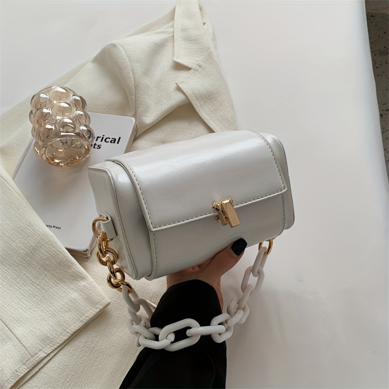 Minimalist PU Leather Chain Shoulder Bag Messenger Bags 