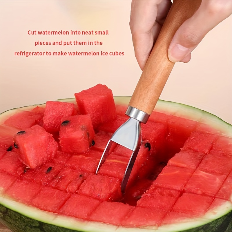 Couteau à fruits de cuisine en acier inoxydable, grand couteau Commercial  pour couper les fruits et les pastèques
