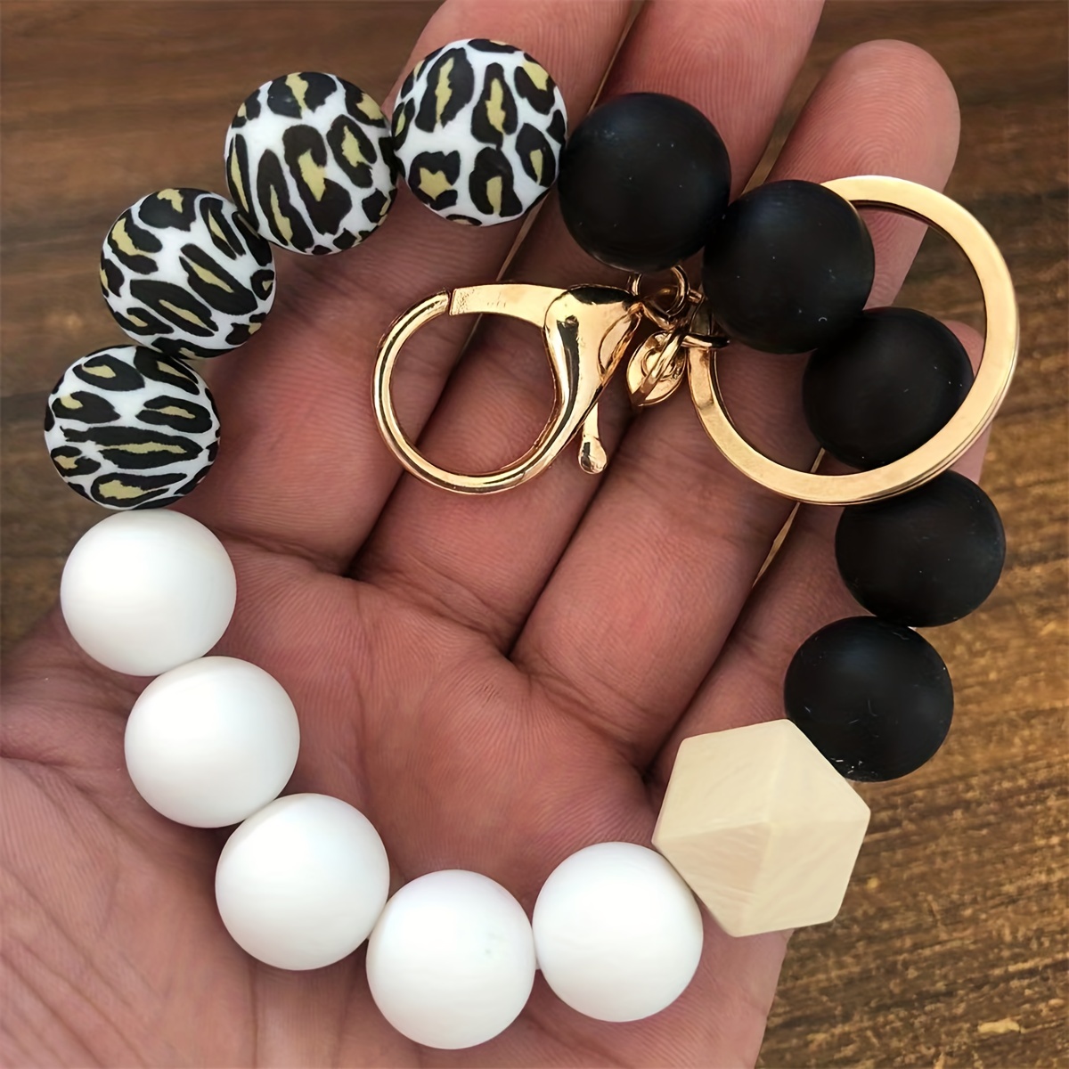 Edible Grade Silicone Beads Hand String Bangle Keychain - Temu