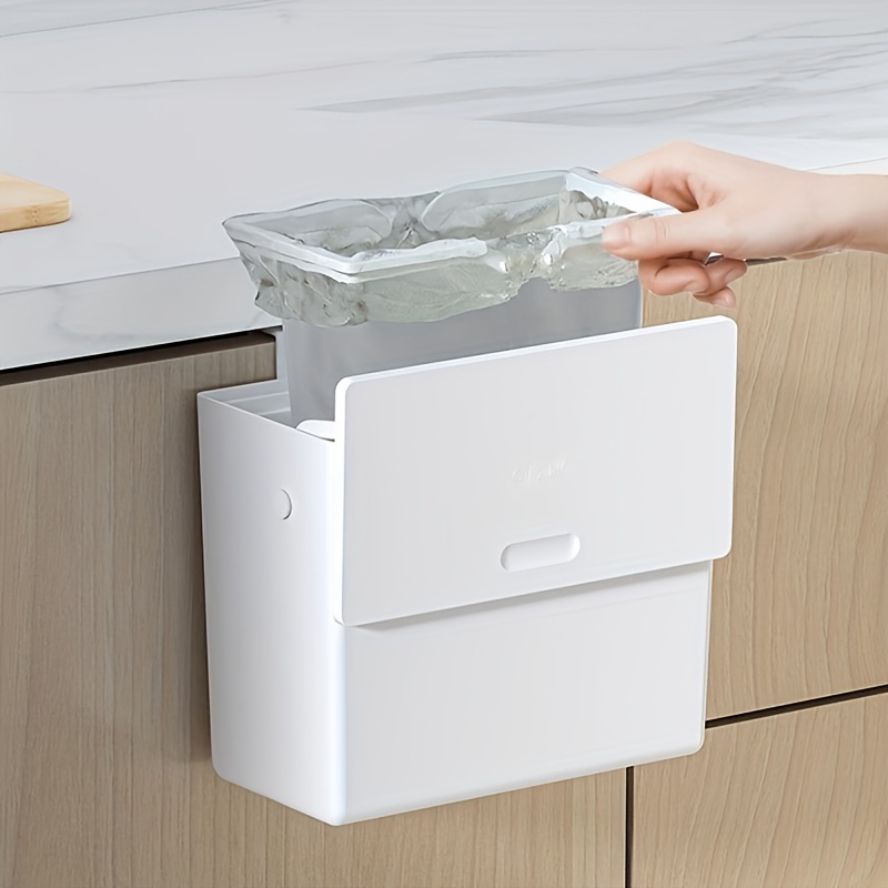 Bote de basura colgante con tapa para debajo del fregadero o puerta de  gabinete, contenedor de composta de cocina de 2.4 galones con cubo  interior