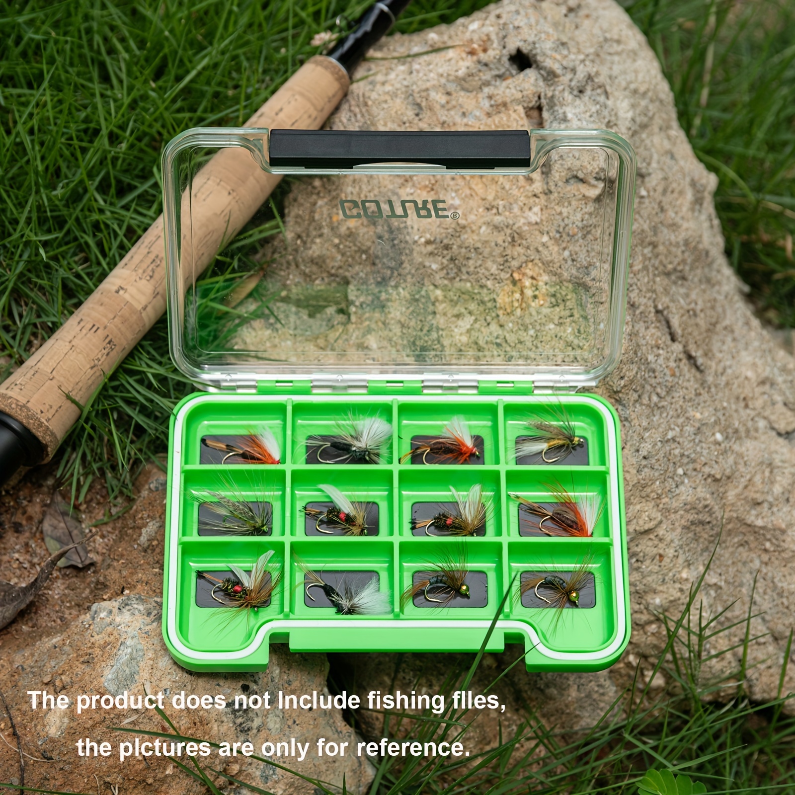 Green Fishing Tackle Box Adjustable Dividers - Temu