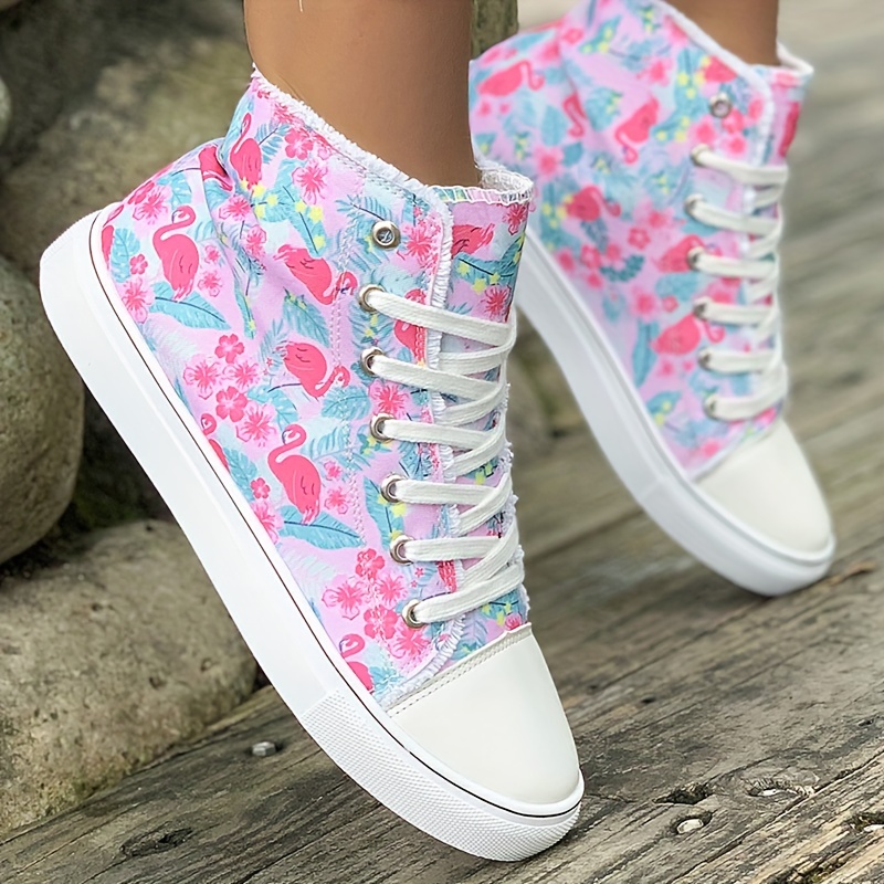 Flamingo canvas outlet shoes