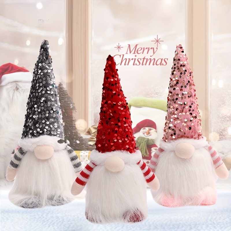 Christmas Indoor Decorations Glowing Faceless Doll Ornaments - Temu