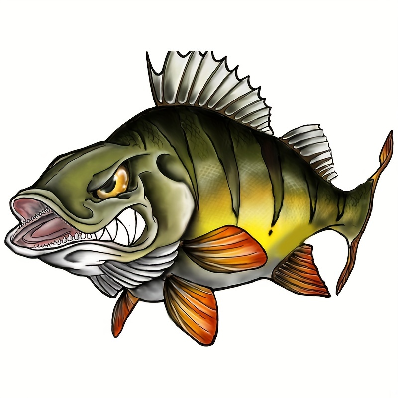 Peacock Bass Fish Anime Car Stickers Motorcycle Decal Funny - Temu Australia