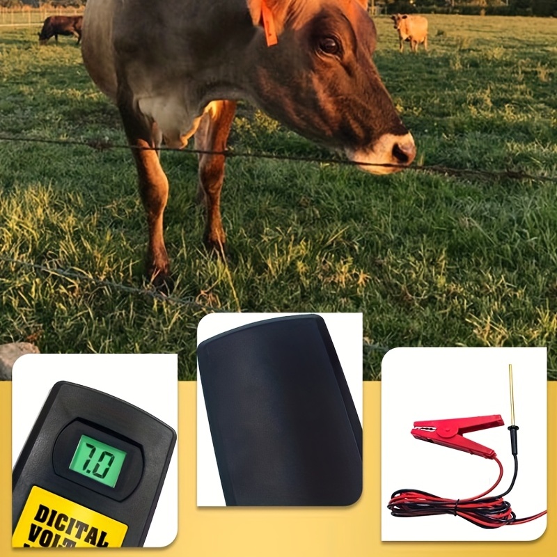 Acheter Testeur de clôture numérique 9,9 kv, maison, jardin, cheval,  bétail, voltmètre de clôture électrique, affichage LCD avec