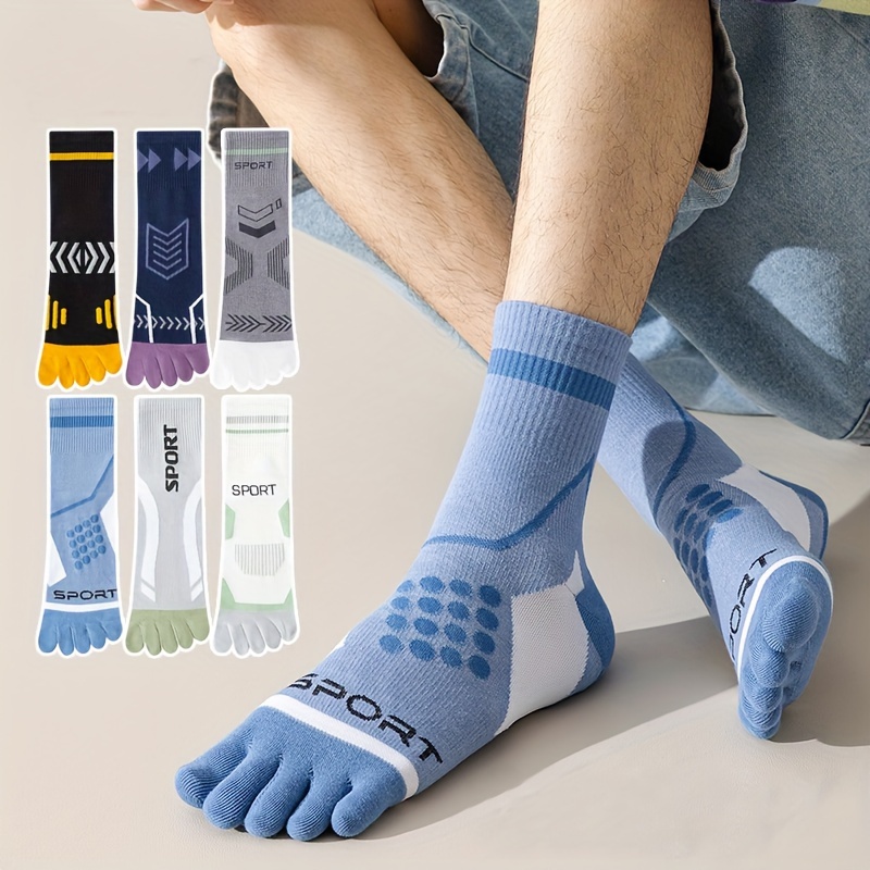 Cotton Socks, Two Toe Socks, Elastic Cotton Tabi Socks 3 Pairs, 3 Colors 