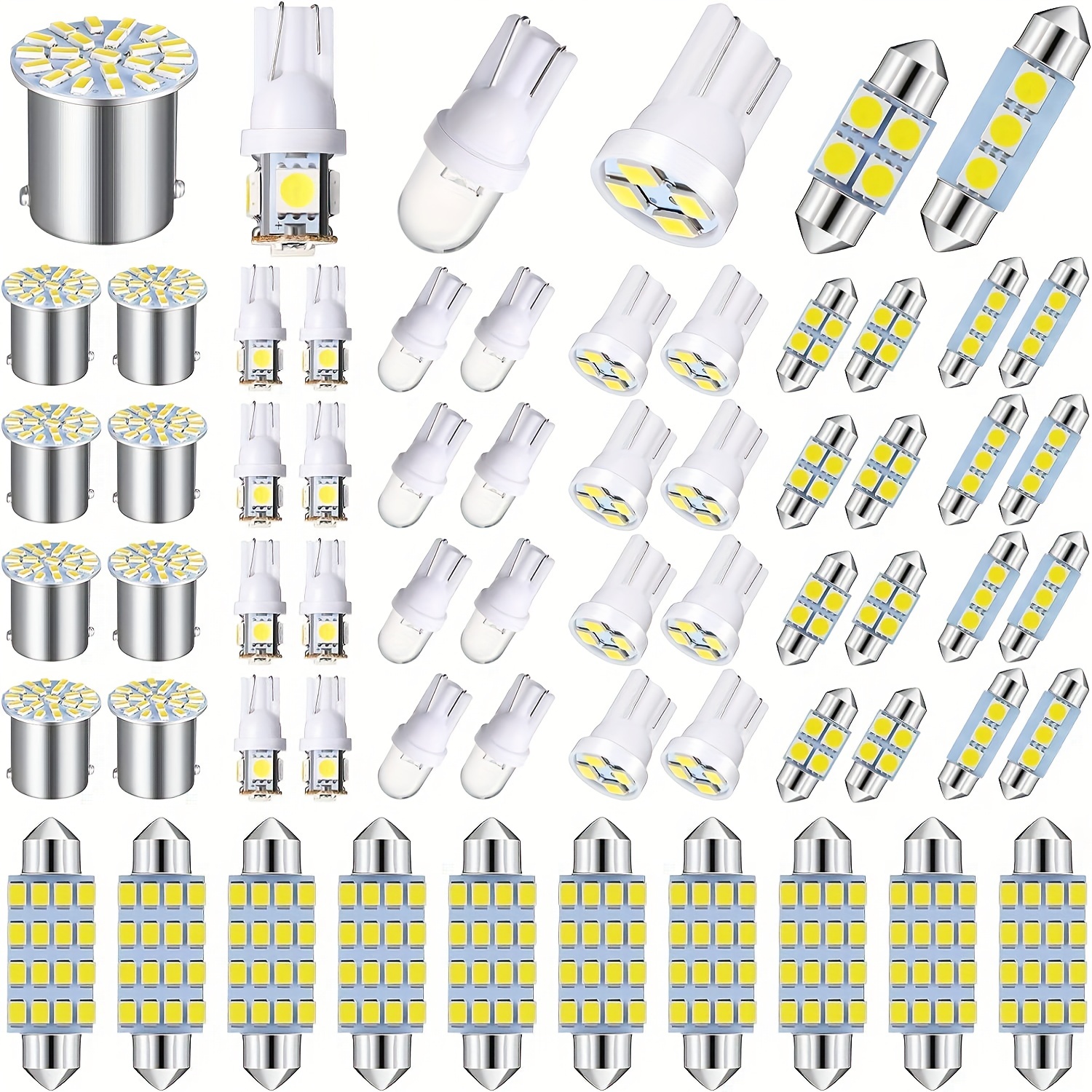 

64pcs Led Car Light Bulb Kit, Interior Light, Led Ceiling Light, 31mm, 36mm, 41mm, Led Light Bulb, Car Interior, Led Pendant Light, License Plate Light