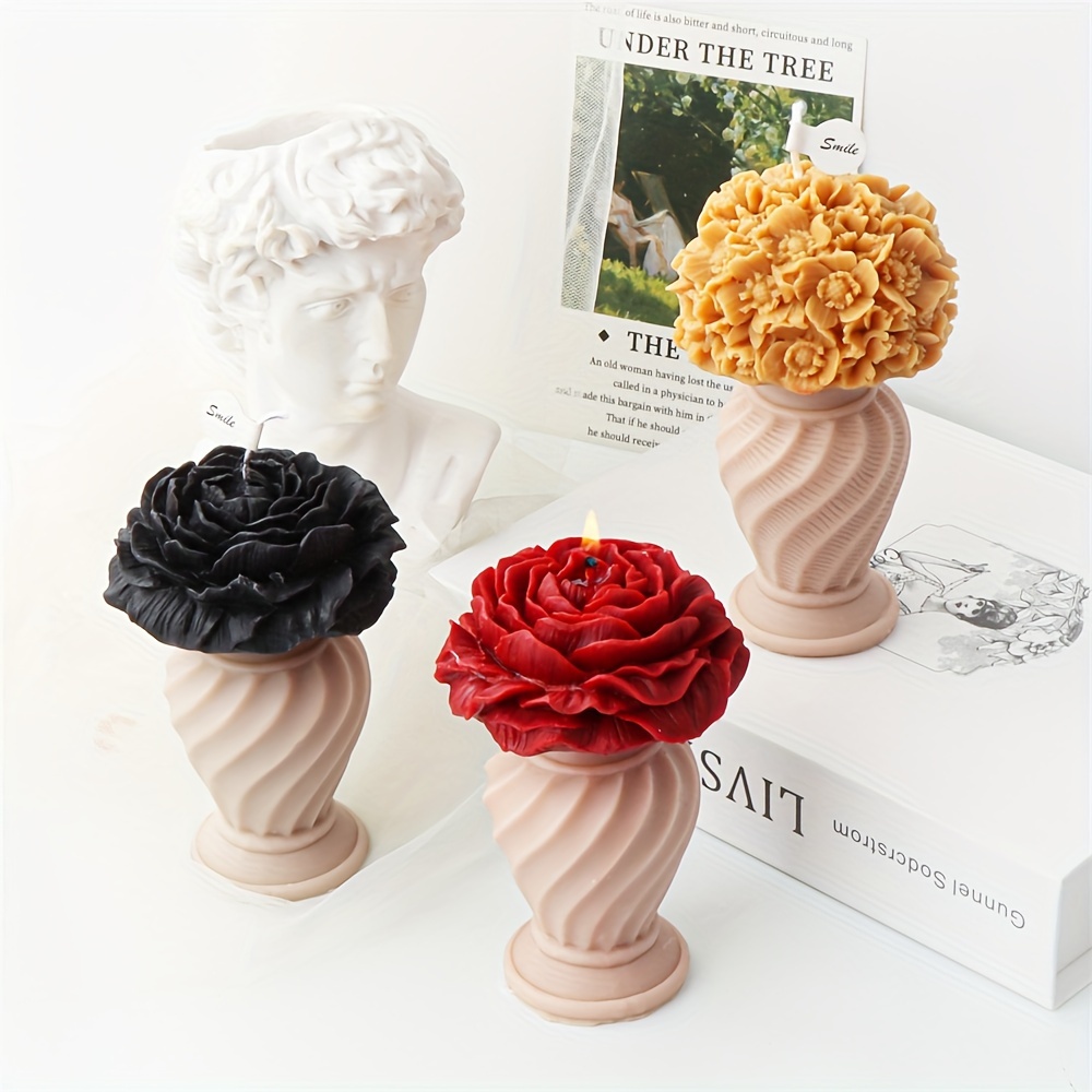 3D Rose Bouquet Silicone Candle Mold DIY Flower Tree Aromatherapy