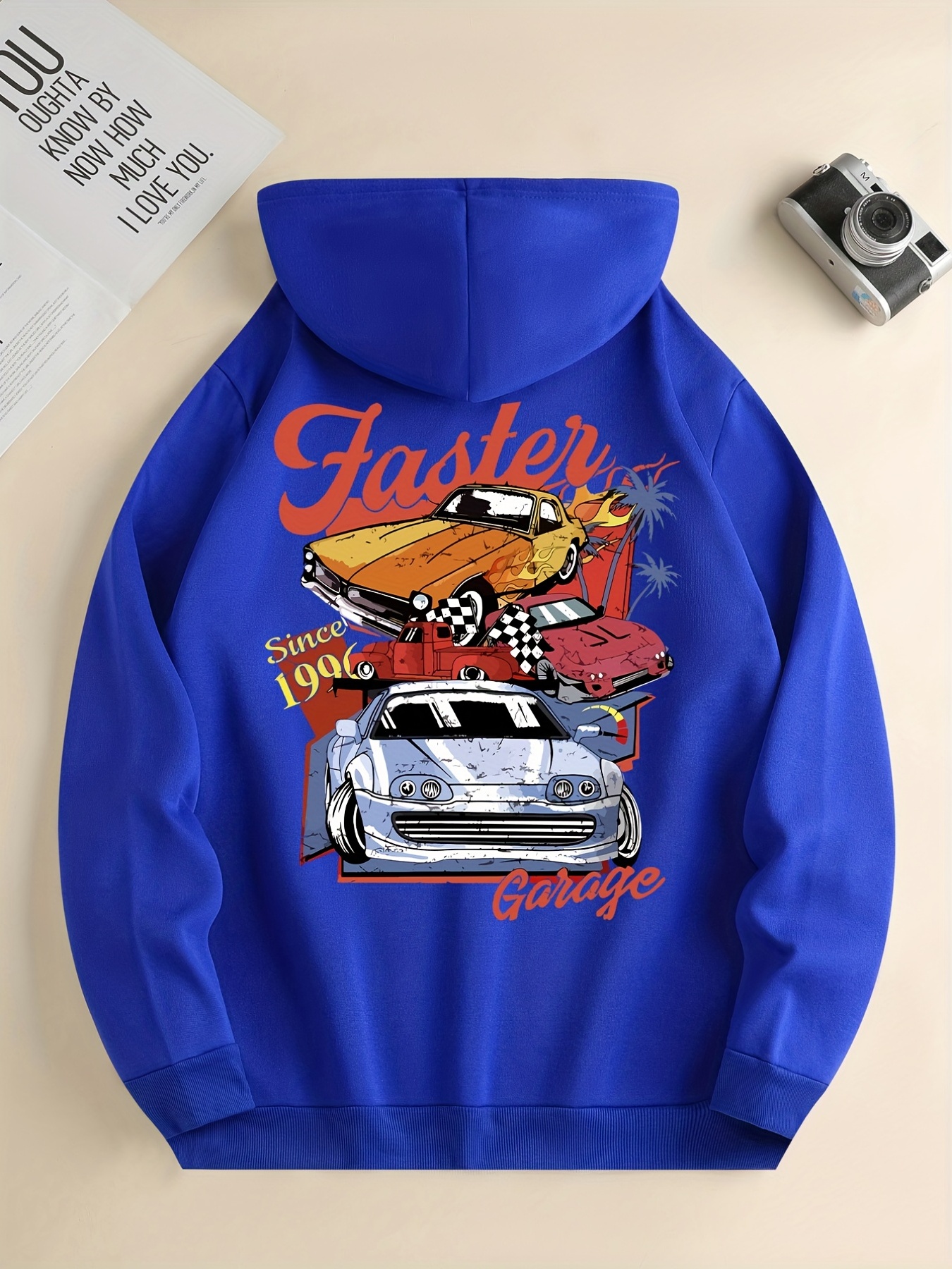 Creative Vintage Faster Car Since 1996 Print Hoodie Hoodies - Temu