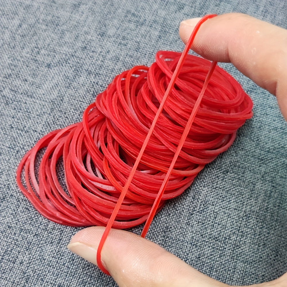 100pcs Red 40mm Elastic Rubber Bands Stretchable Band Sturdy Rubber  Elastics Bands Strong Rubber Ring Office Students School Stationery Supplies