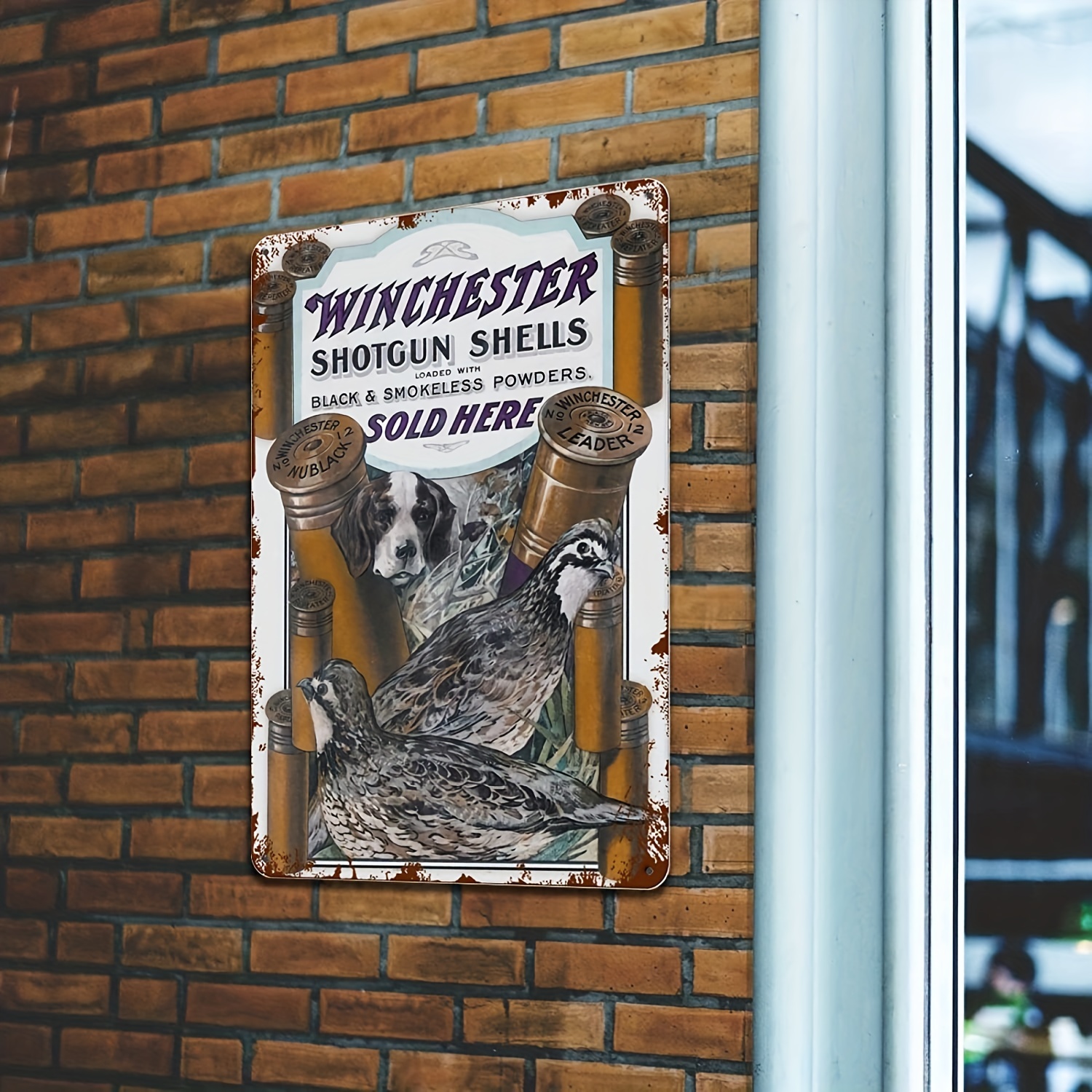 Retro Winchester Metal Sign Vintage Hunting Hunter Tin Sign - Temu