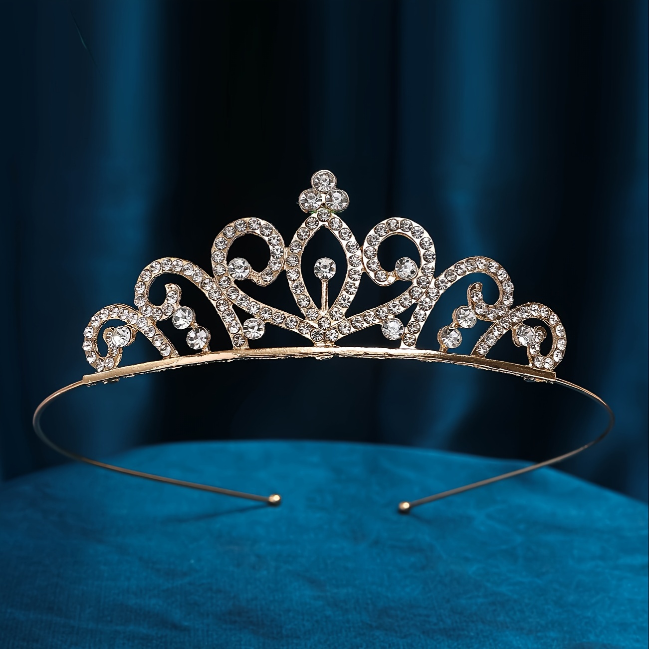 Minkissy 70. Geburtstag Tiara – Strass-Krone Mit Kamm, Golden, Für Partys & Hochzeiten