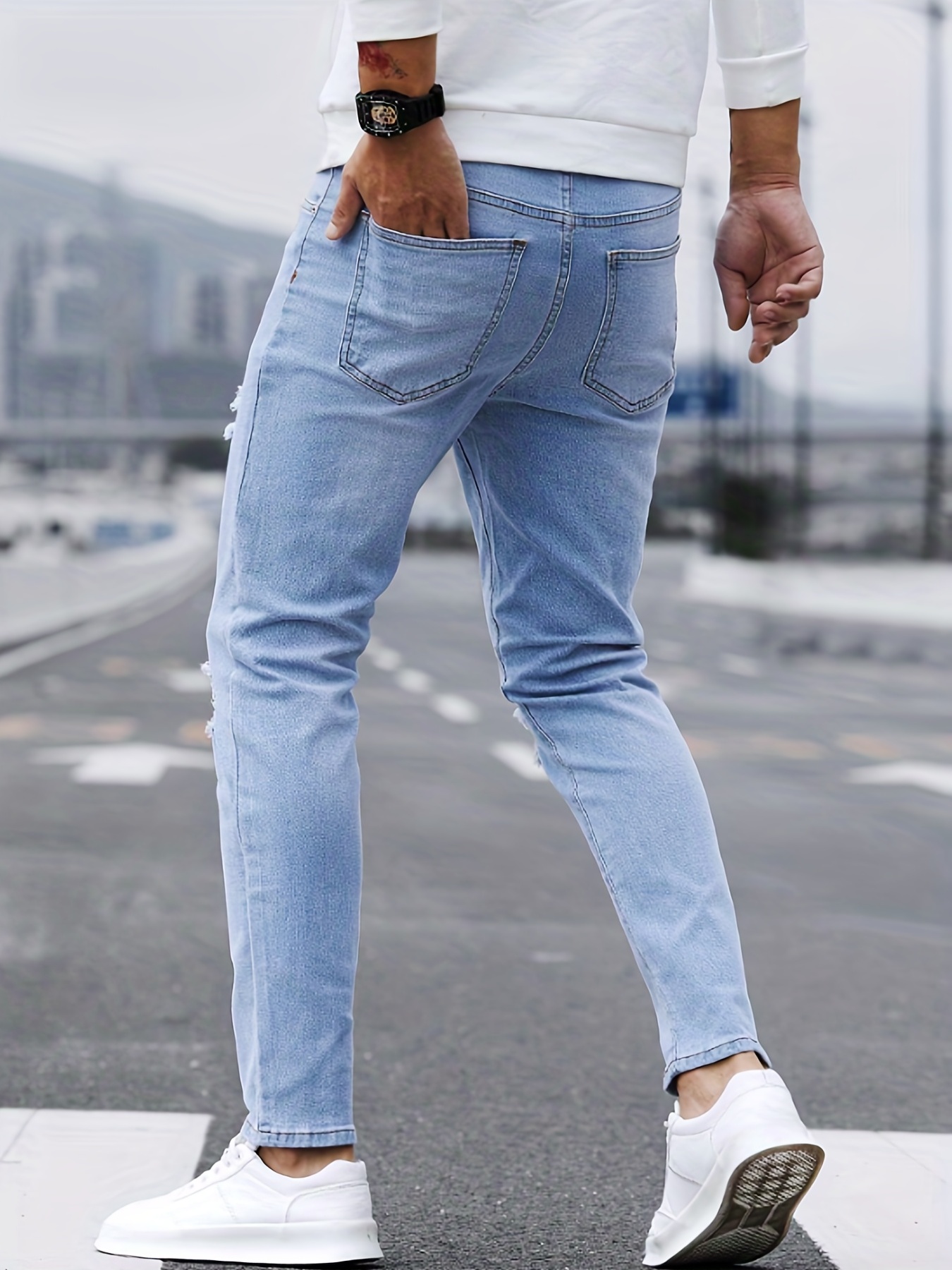 Men Casual Blue Jeans