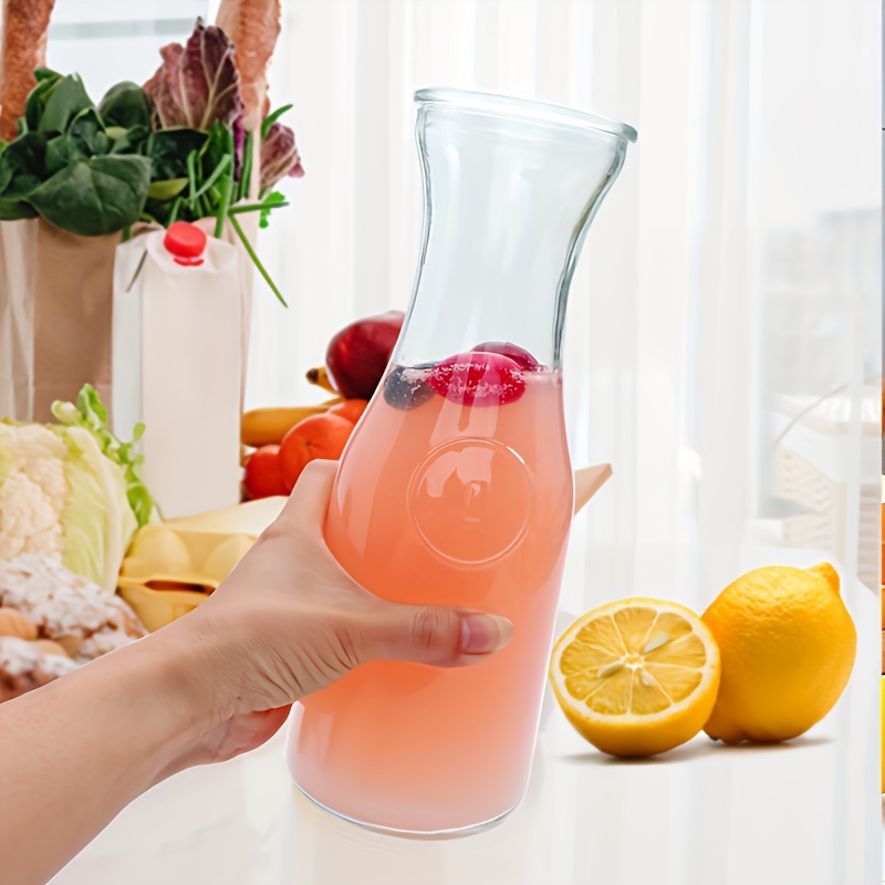 2.0 Liter Glass Pitcher With Lid Easy Clean Heat Resistant - Temu