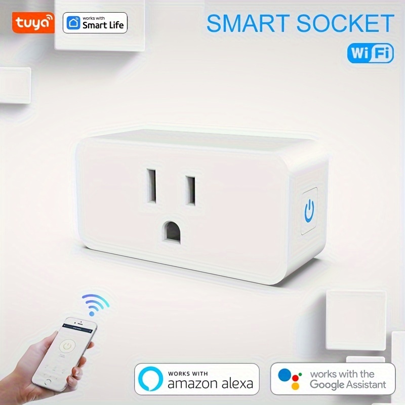 Smart Mini Smart Plug, Wifi Plug Outlet Timer Smart Socket Works With Alexa  And Google Home, App Control, No Hub Required, 2.4ghz Wi-fi Only - Temu