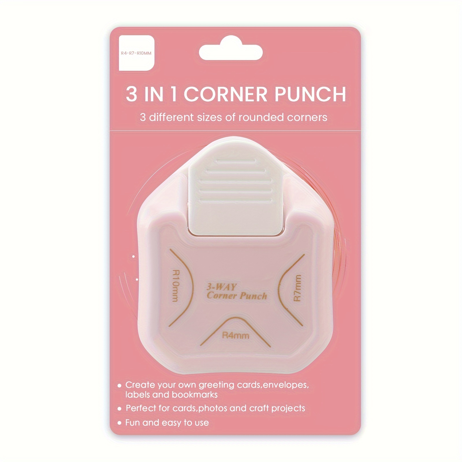 TEMU Corner Punches, 3 En 1 Cortador De Esquinas Para Manualidades En Papel, Proyectos DIY, Scrapbooking, Tarjetas Fotográficas, De