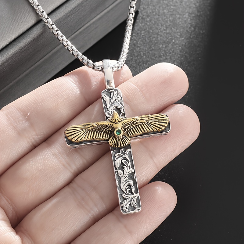 Cross Eagle Necklace Fashion Men Jewelry Men Jewelry - Temu