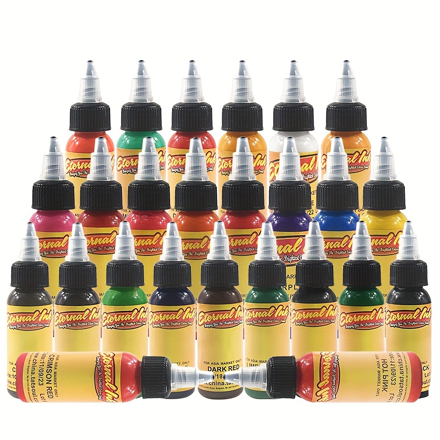 25 Color Tattoo Ink Set Professional Tattoo Pigment Set Long - Temu